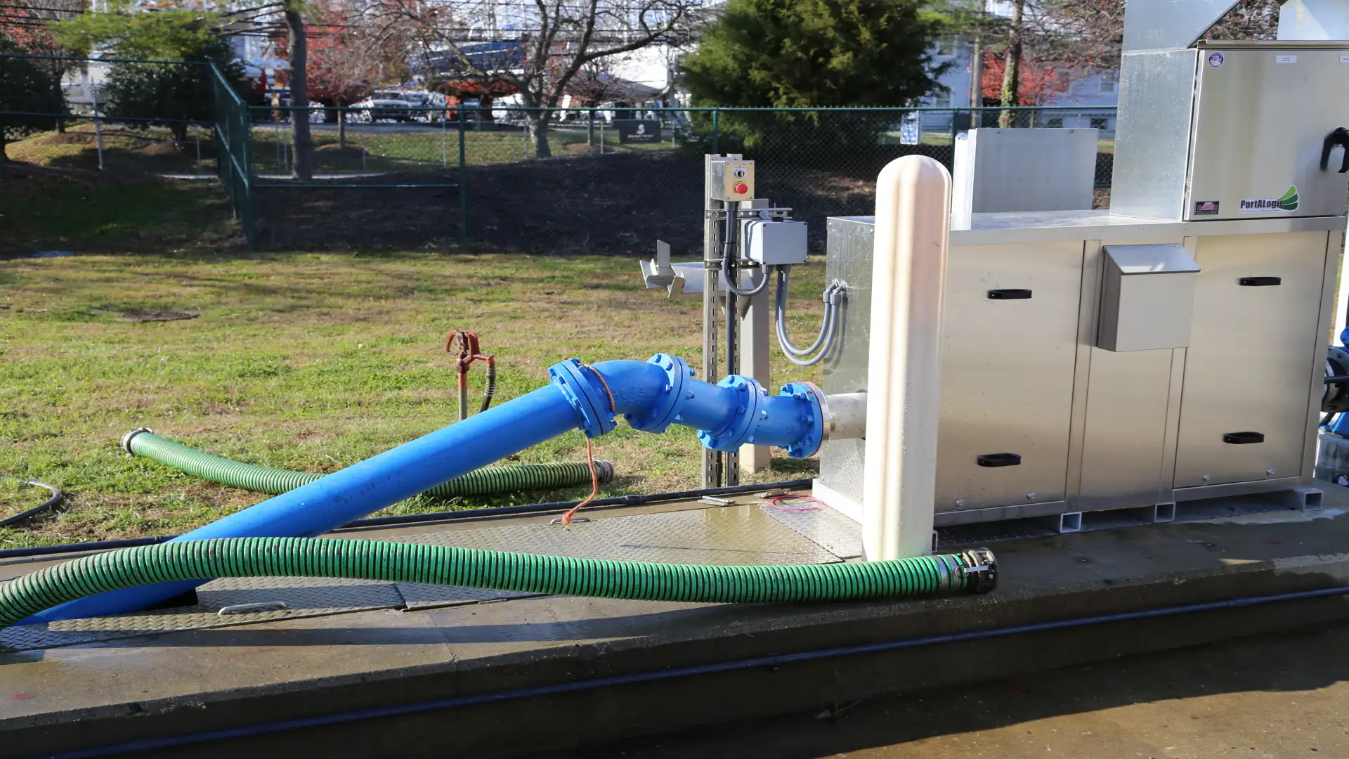 Septage Receiving Station hooked up and in action.